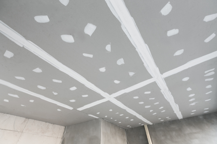 Gypsum board plaster ceiling